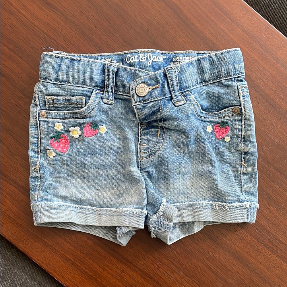 Cat & Jack Embroidered Jean Shorts